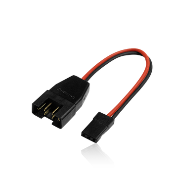 Adapterkabel MPX-Stecker/JR-Buchse, Kabel 0,5mm², 10cm lang