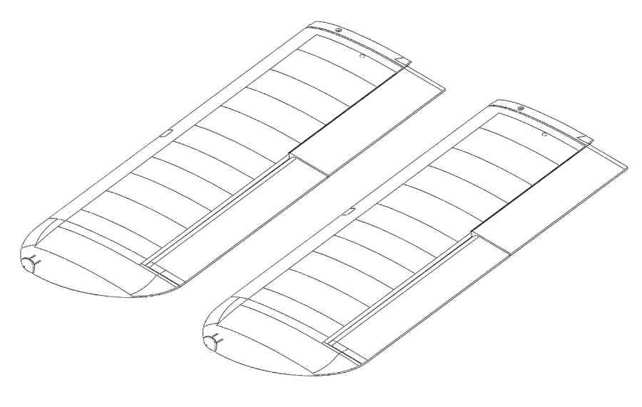 Wing set for FunCub XL RR version, Multiplex # 224433