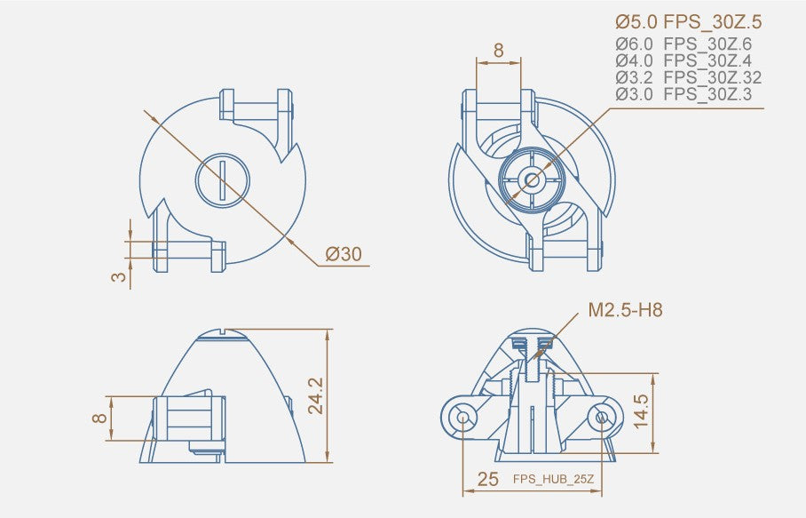 Z-Spinner Dualsky 30/3.0mm #52206
