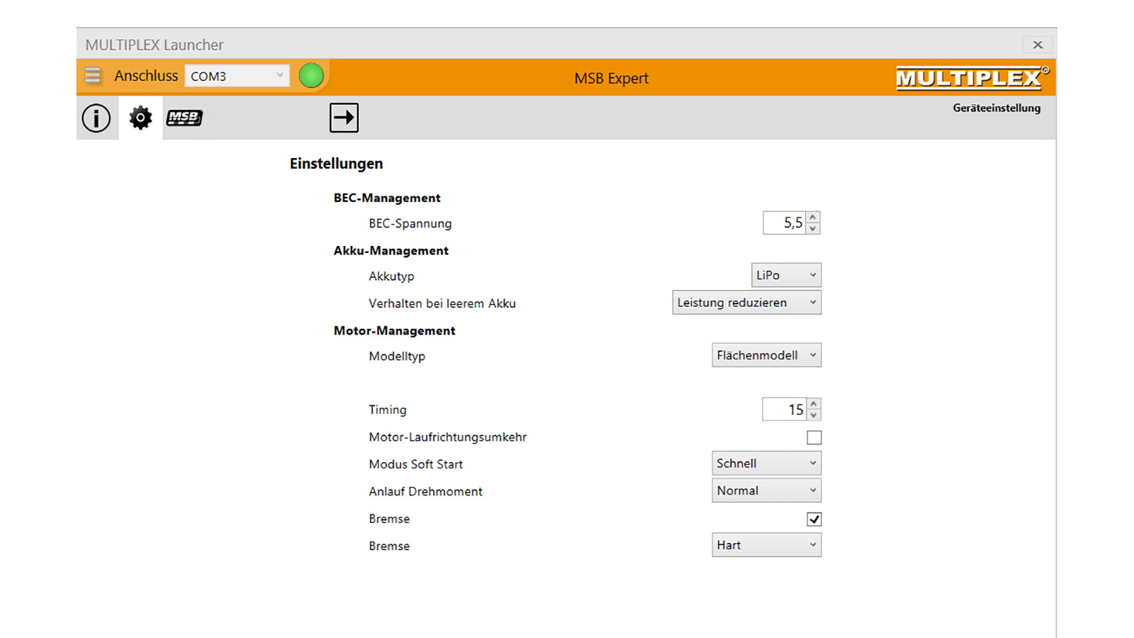 ROXXY® Smart-Control 45 MSB, Regler mit Telemetrie, Multiplex # 318578