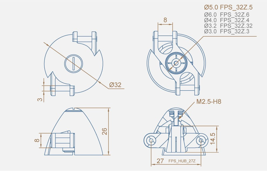 Z-Spinner Dualsky 32/5mm #52214