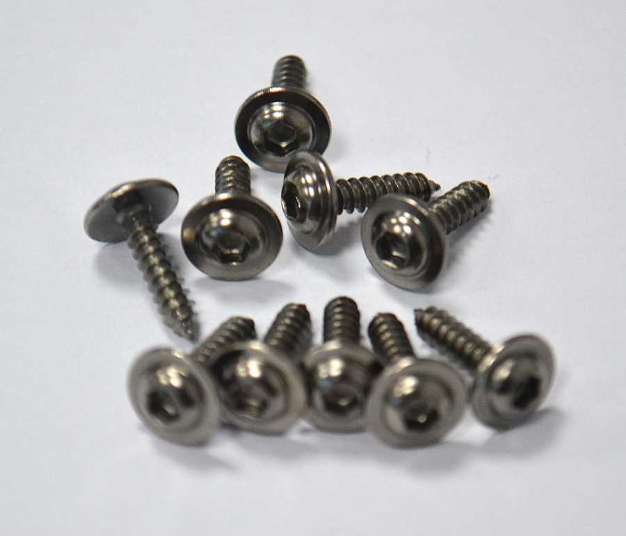 Servo mounting screw 3.0x12mm, with hex socket, PU 10