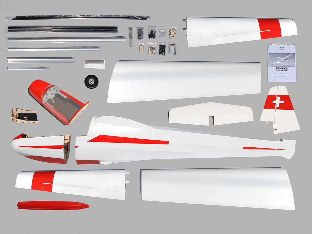 K8B, Vintage Sailplane, ARF, Wingspan 6500mm, E-Version, D-Power # GL04E