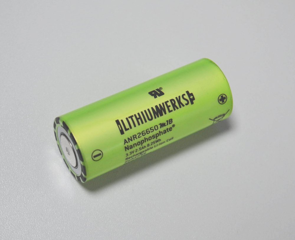 A123Systems Einzelzelle 2500 mAh, A-Grade, LiFePO4, ANR26650M1B