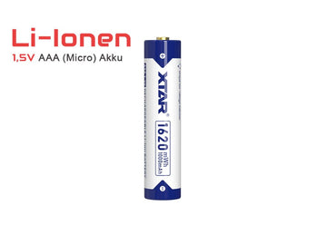 Micro AAA 1.5V Lithium-Ionen-Akku, ca. 1000mAh, wiederaufladbar