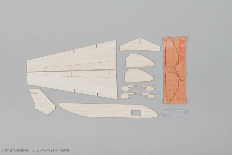 Airliner P&F Wurfgleiter, Spw. 400mm, Bausatz, Aeronaut # 103002