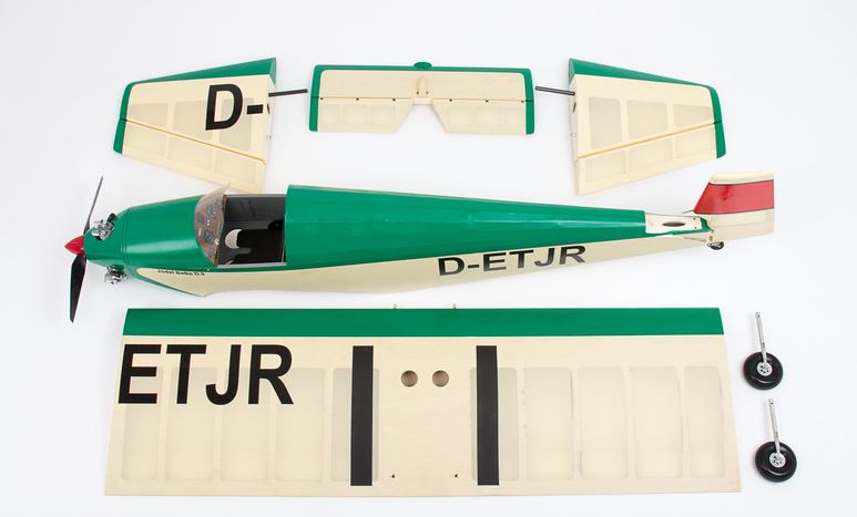 Jodel D.9 BeBe, Oldtimer-Bausatz, Spw. 2400mm, Aeronaut # 131200