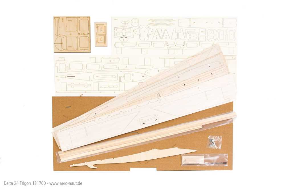 Delta 24 TRIGON, Wingspan 930mm, Wooden kit, Aeronaut # 131700