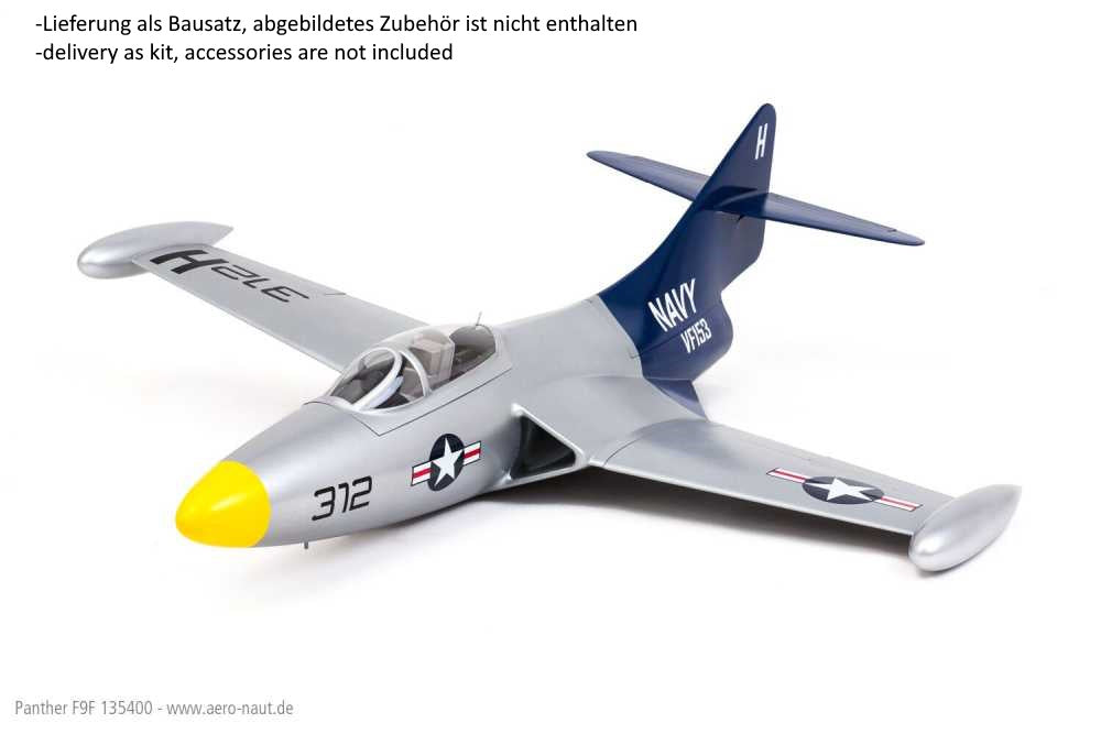 Grumman F9F Panther, Impellermodell, Bausatz mit GFK-Rumpf, Spw. 1090mm