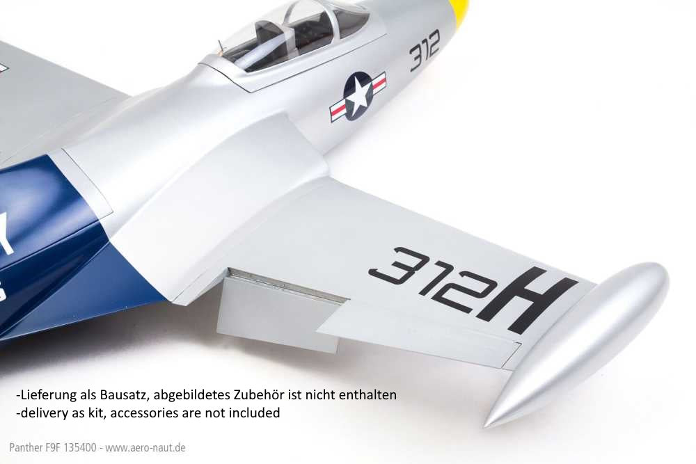 Grumman F9F Panther, Impellermodell, Bausatz mit GFK-Rumpf für EZFW, 136000