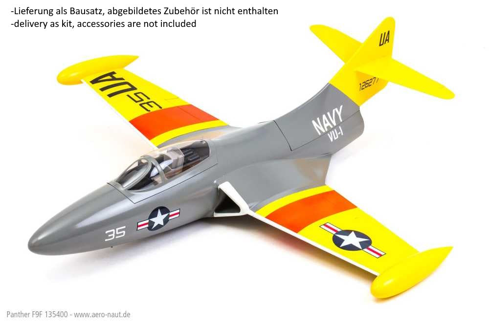 Grumman F9F Panther, Impellermodell, Bausatz mit GFK-Rumpf, Spw. 1090mm