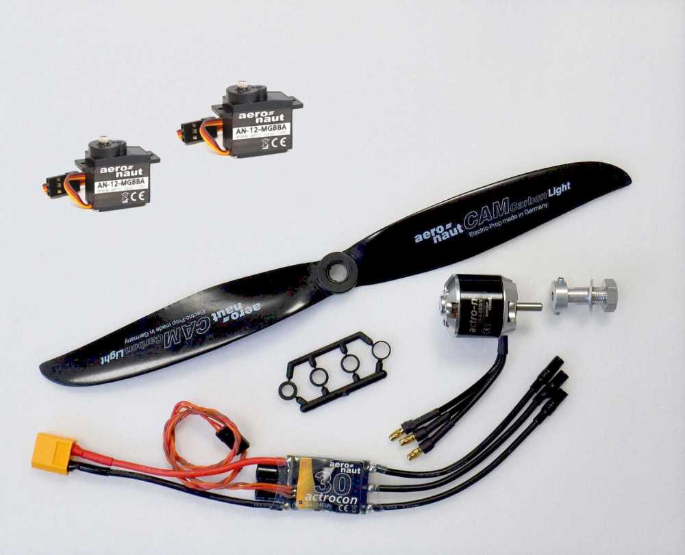 Antriebsset zu Shorty (Motor, Regler, Luftschr., Mitneh., 2 Servos), # 136601