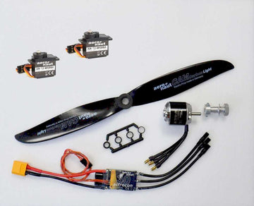Antriebsset zu Shorty (Motor, Regler, Luftschr., Mitneh., 2 Servos), # 136601