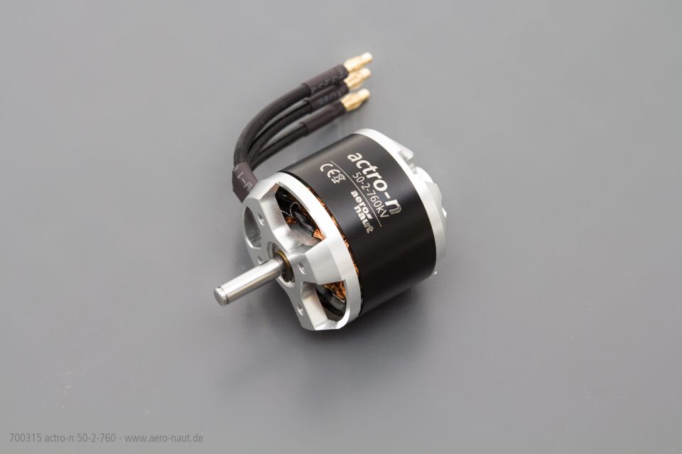 actro-n 50-2-760 brushless Motor, ø50x55mm, 760kv, 6mm Welle, 275g