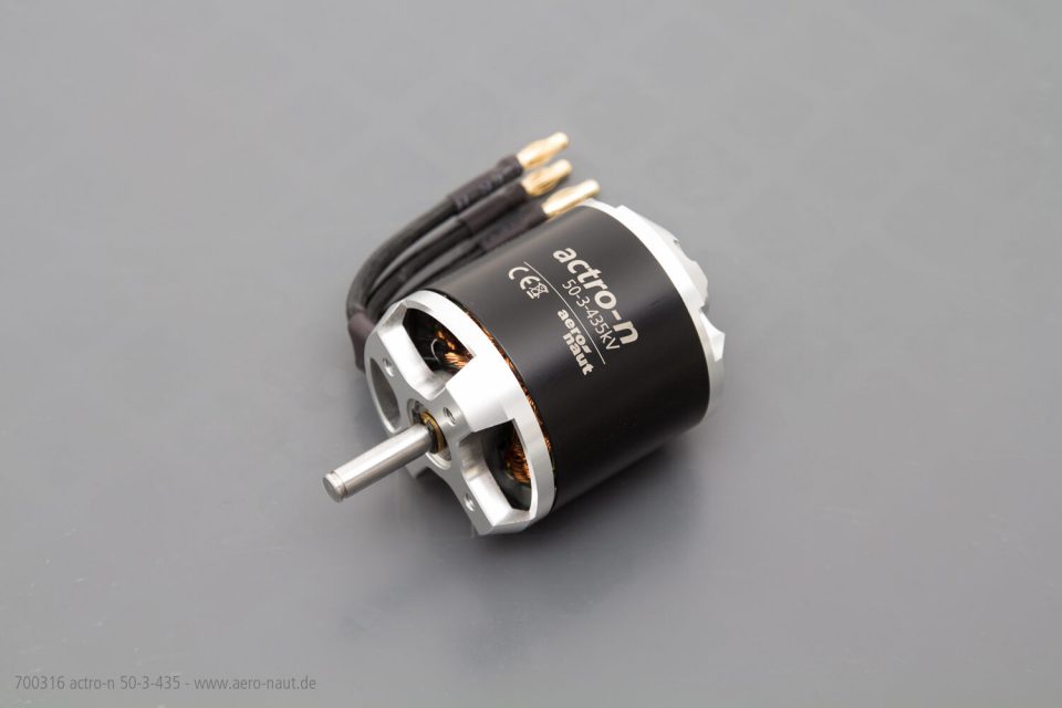 actro-n 50-3-435 brushless motor, ø50x65mm, 435kv, 6mm shaft, 375g