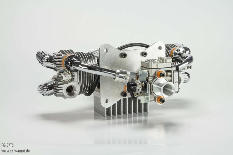 SAITO FG-57TS, 57cc Petrol 4-stroke engine, Aeronaut # 710075