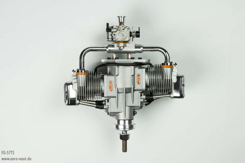SAITO FG-57TS, 57cc Petrol 4-stroke engine, Aeronaut # 710075