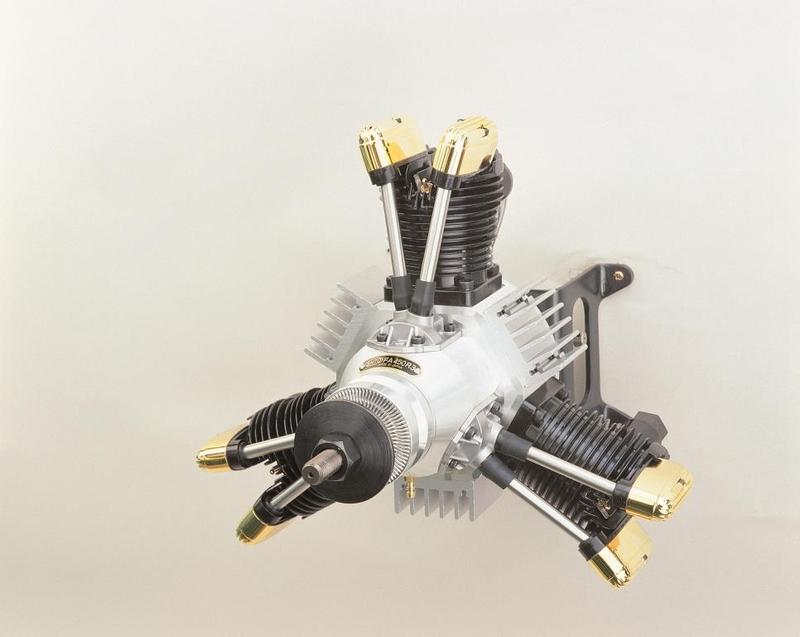 SAITO FA 450 R3D, 75cc, Three-cylinder radial engine, Aeronaut # 7100/80