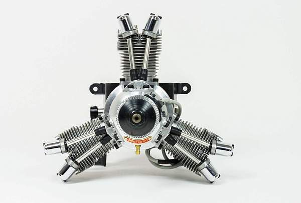 SAITO FG 33 R3, 3-Zylinder-Viertakt-Benzin-Sternmotor, 33ccm, Aeronaut # 710081