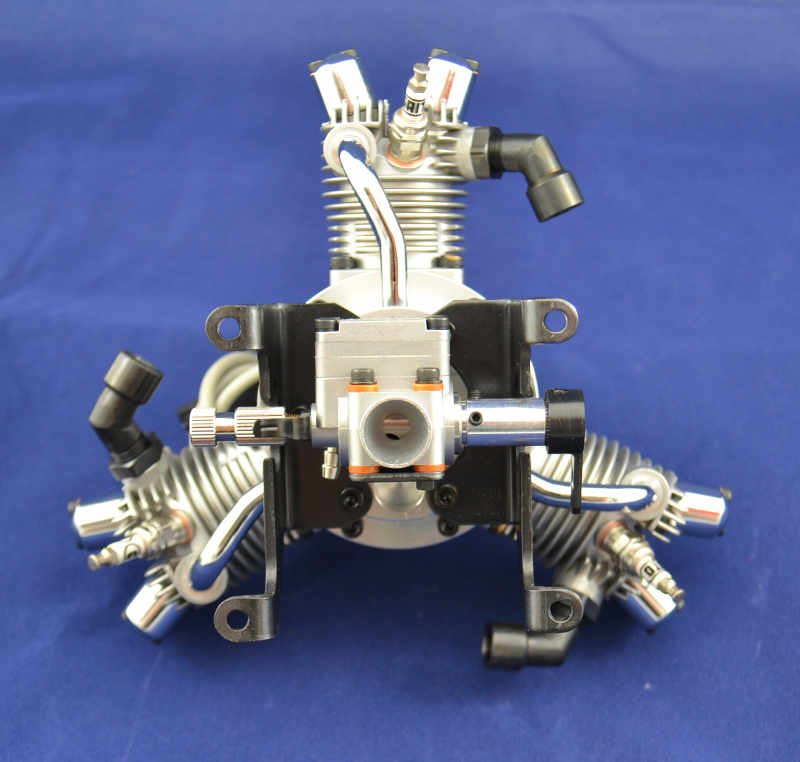 SAITO FG 19 R3, 3-Zylinder-Viertakt-Benzin-Sternmotor, 19ccm, Aeronaut # 710082