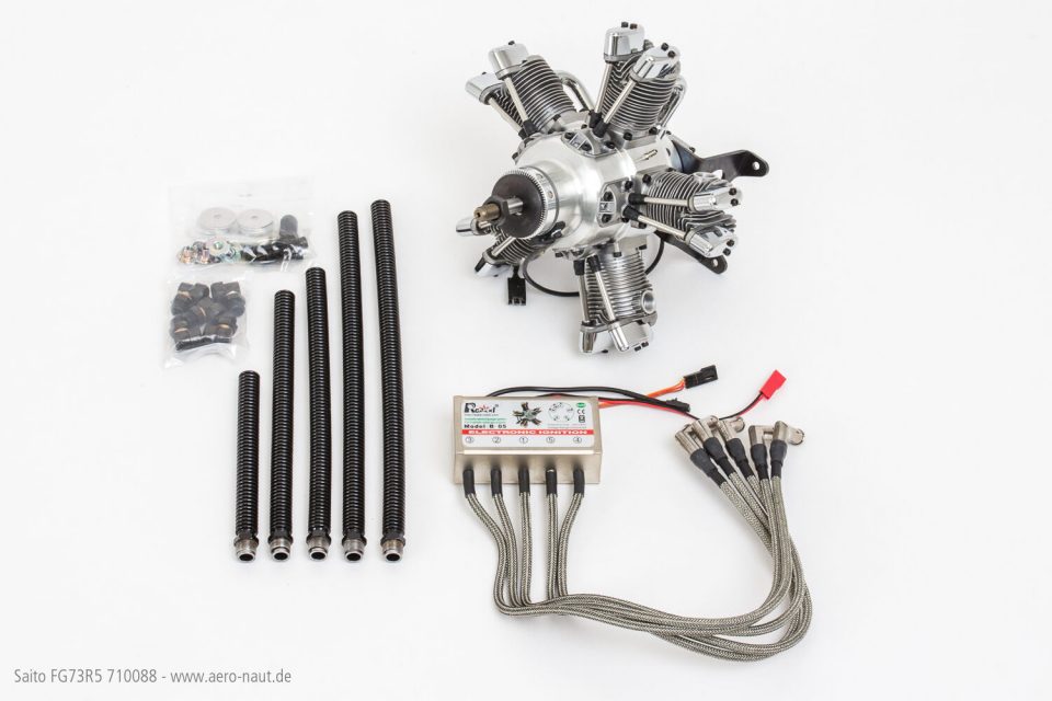 SAITO FG 73R5 72.7cc, 5-cylinder radial engine