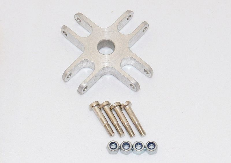 Alu-Mittelstück 42x8x8mm für VIERBLATT-Klappschrauben, #724252,Aeronaut #7242/52