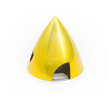 Spinner 51mm, aluminum/plastic, chrome-yellow, Aeronaut # 725722