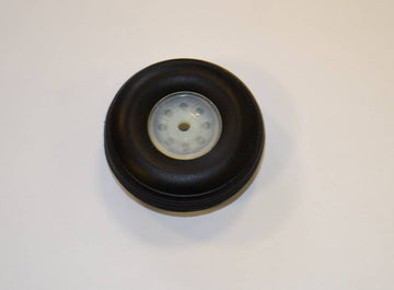 PU wheel with plastic rim, ø57x22mm, hub ø 4mm, (1 piece!), Aeronaut # 735246