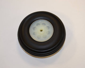 PU-Rad mit Kunststoff-Felge, ø76x30mm, Nabenø 4mm, (1 Stück!), Aeronaut # 735249