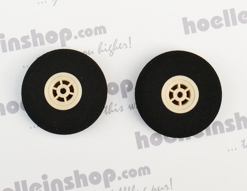 Lightweight wheels ø 53mm, width 19mm, 10g, axle bore 2.6mm, Aeronaut # 735331