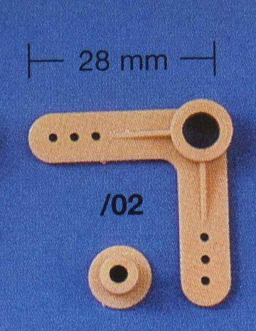 Winkelhebel 90°/Schenkellänge 28mm, Aeronaut # 749202