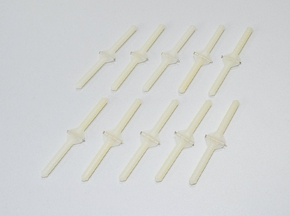 Pin hinge ø4.5 x 12 x 67mm, plastic, with anti-rotation feature, (PU 10)
