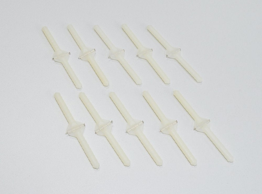 Pin hinge ø4.5 x 12 x 76mm, plastic, with anti-twist device, (PU 10)