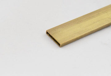 Square brass tube 11.0x2.2x1000mm, wall thickness 0.45mm, Aeronaut # 774111