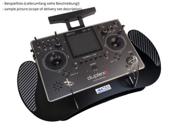 Senderpult für Jeti DC-14, DC-16, DC-24 in schwarz mit Klappbügel, AHLTEC