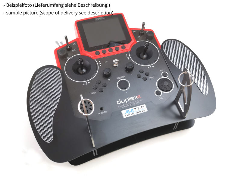Senderpult für Jeti DS-12 in schwarz mit Klappbügel, AHLTEC