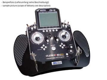 Senderpult für Jeti DS-14, DS-16, DS-24 in schwarz mit Klappbügel, AHLTEC