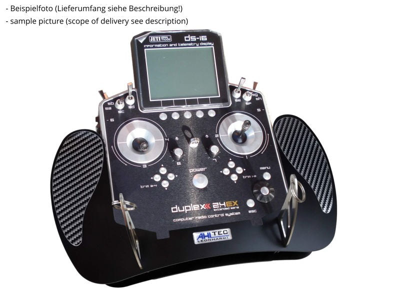 Senderpult für Jeti DS-14, DS-16, DS-24 in schwarz mit Klappbügel, AHLTEC