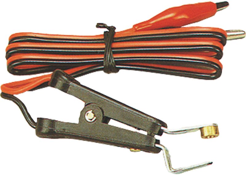 Glow plug terminal with cable and crocodile clips