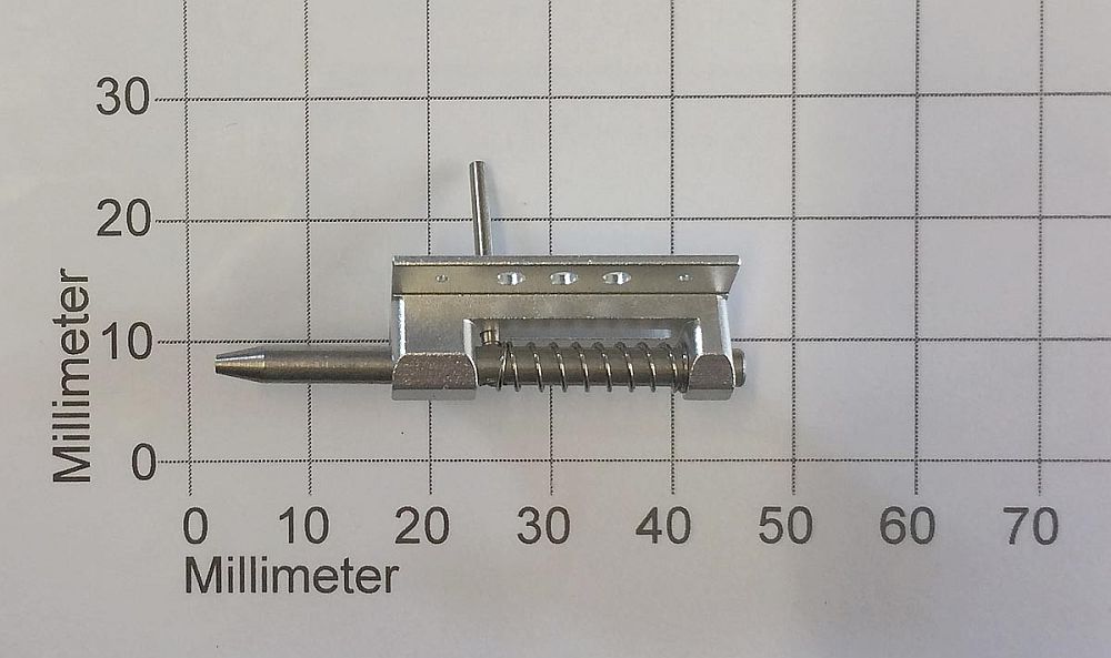 Kabinenhaubenverschluss aus Aluminium 26x16x8mm Bolzen ø3mm