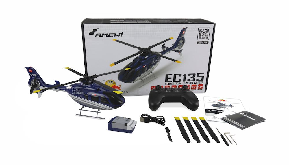 Flying Bulls EC135 PRO Brushless, 352mm HELICOPTER RTF (Transmitter, LiPo, Charger)