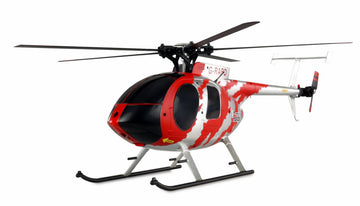 AFX MD500E Red/Silver Brushless, 325mm HELICOPTER RTF (Transmitter, LiPo, Charging Cable)