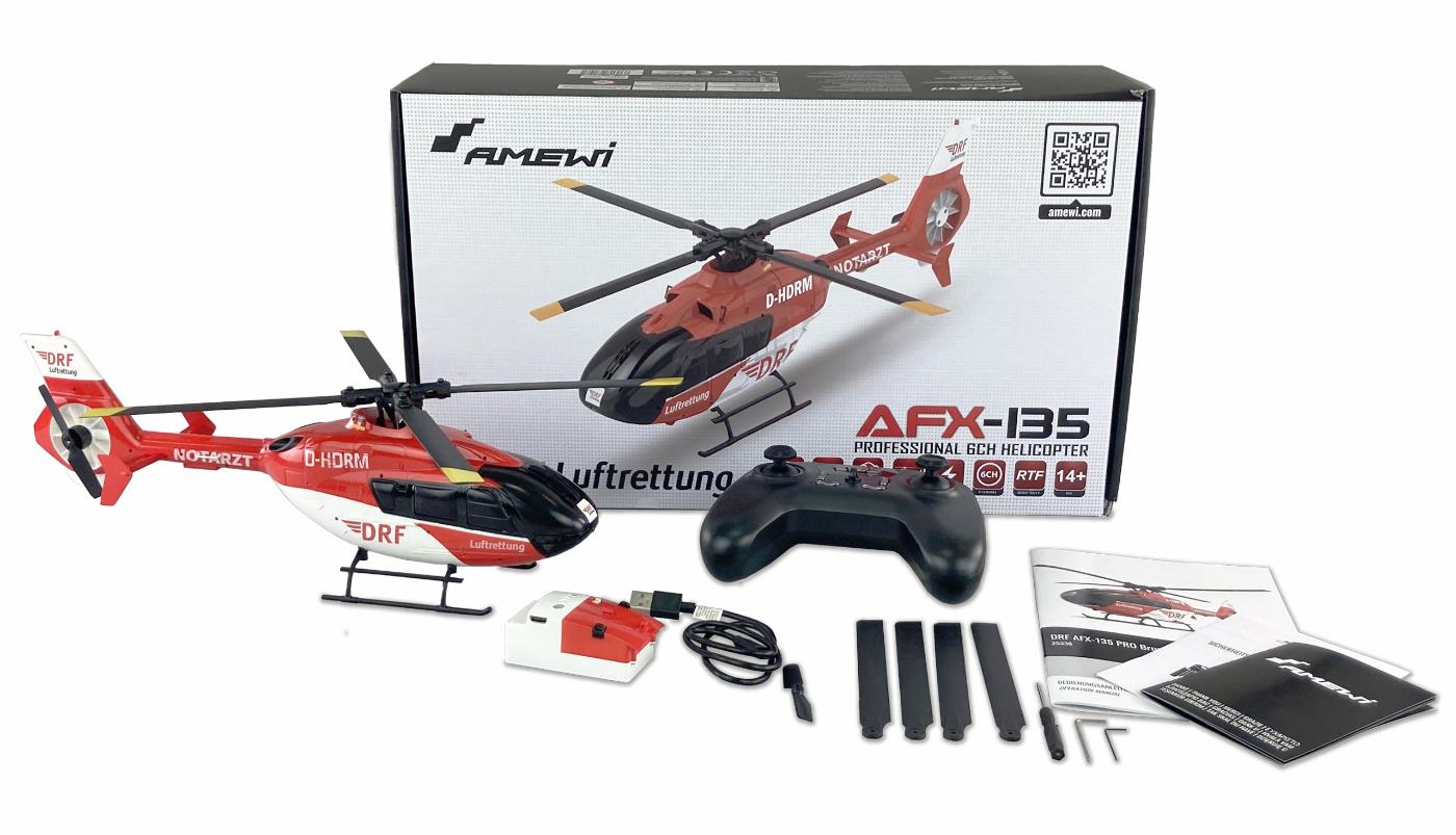 DRF AFX-135 PRO brushless, 352mm HELIKOPTER RTF (Sender, LiPo, Lader)
