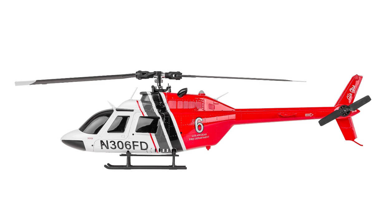 BELL 206 PRO brushless, 375mm HELIKOPTER RTF (Sender, LiPo, USB-Ladekabel)