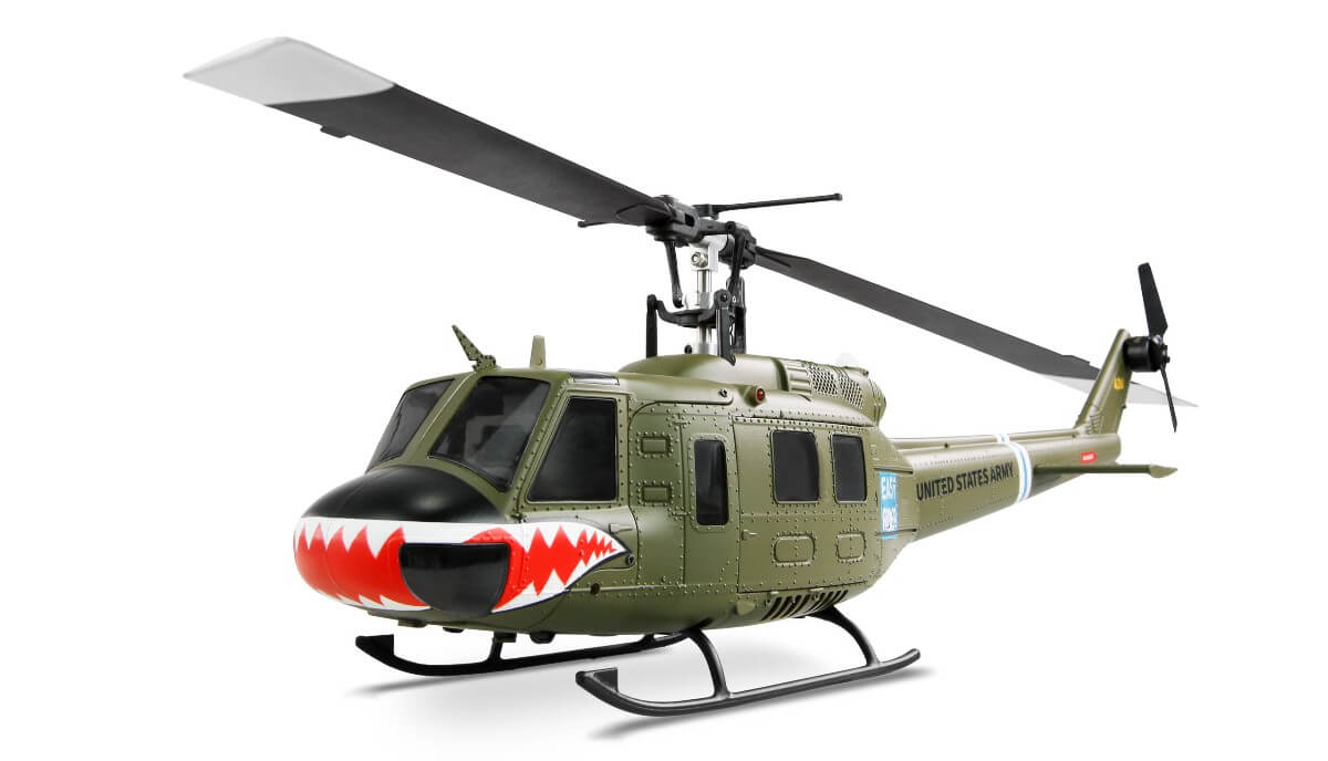 Bell UH-1 PRO brushless, 375mm HELIKOPTER RTF (Sender, LiPo, USB-Ladekabel)