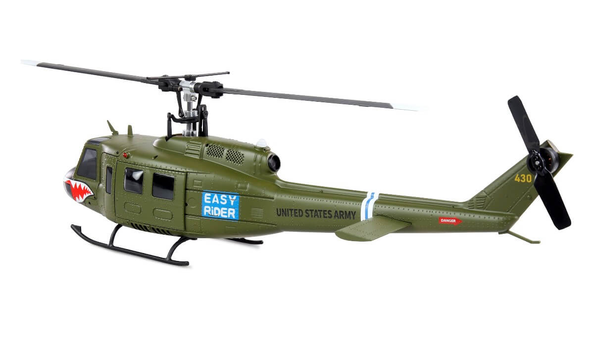 Bell UH-1 PRO brushless, 375mm HELIKOPTER RTF (Sender, LiPo, USB-Ladekabel)