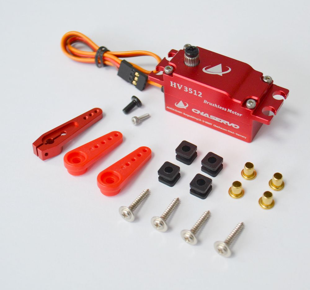 Servo Chaservo HV3512, Low-Profile, 40.5x20x18.7mm, 55g, 400Ncm@8.4V