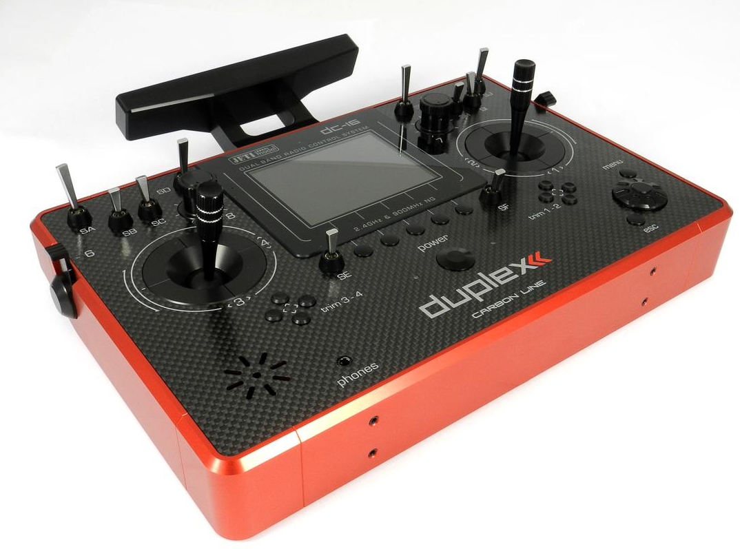 DC-16 II Tray Transmitter Carbon Line RED Multimode incl. REX 10, Hacker # 80001745