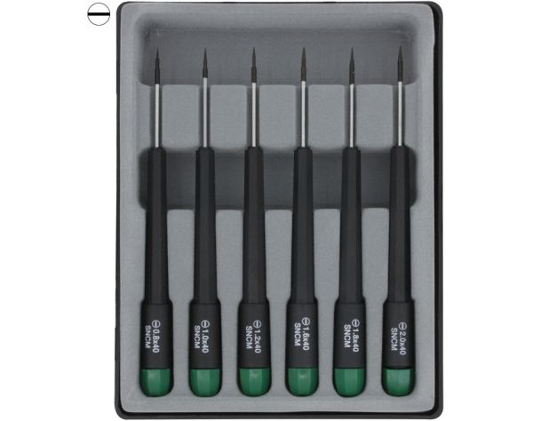 Schlitzschraubendreher-Set 0,8/ 1,0/ 1,2/ 1,5/ 1,8/ 2,0, # 280-60