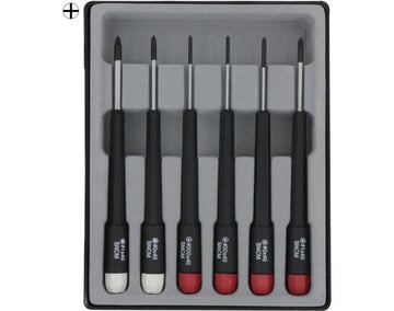 Kreuzschraubendreher-Set PH000/ PH00/ PH0/ PH1/ PZ0/ PZ1, # 280-61